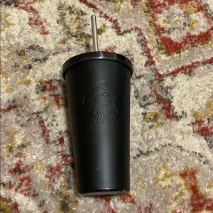 MATTE BLACK METAL STARBUCKS CUP